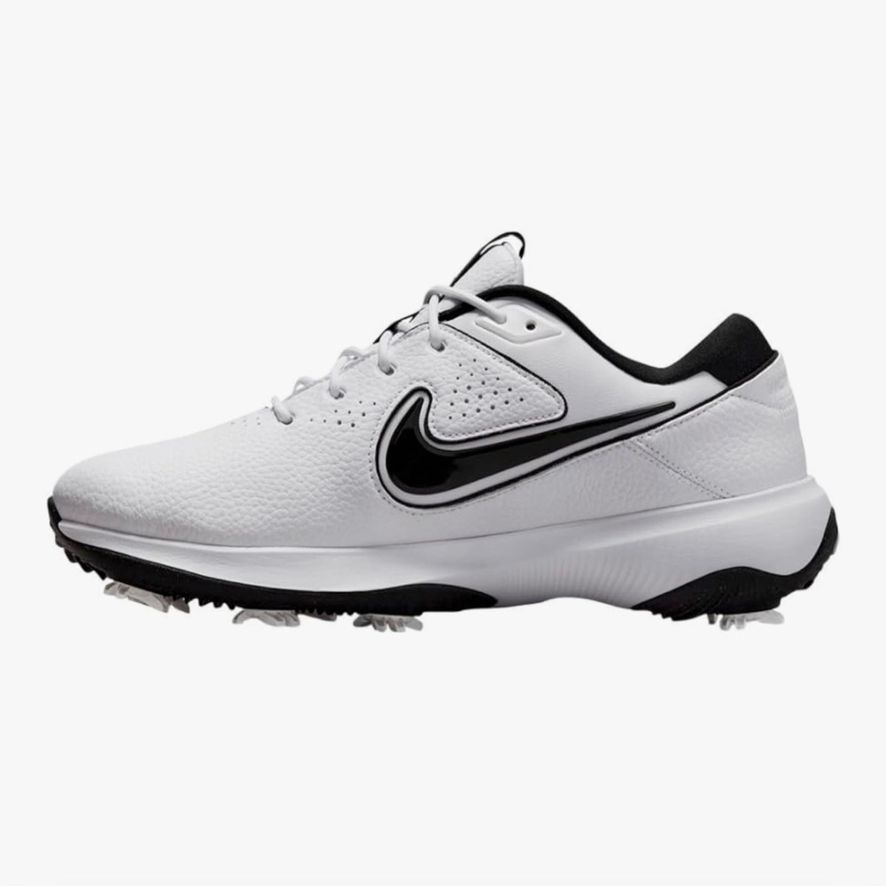 Nike Men's White and Black Athletic Golf Shoes
